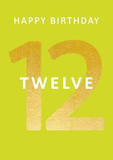 Picture of HAPPY BIRTHDAY 12 CARD LIME